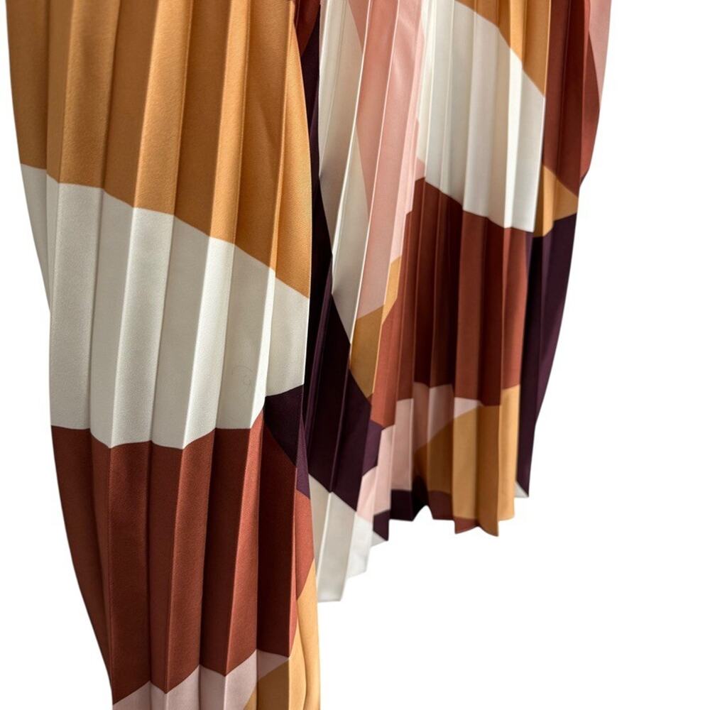 Worthington Satin Pleated Elastic Waist Pull On Skirt Maxi Log Womens sz XL - Picture 2 of 16